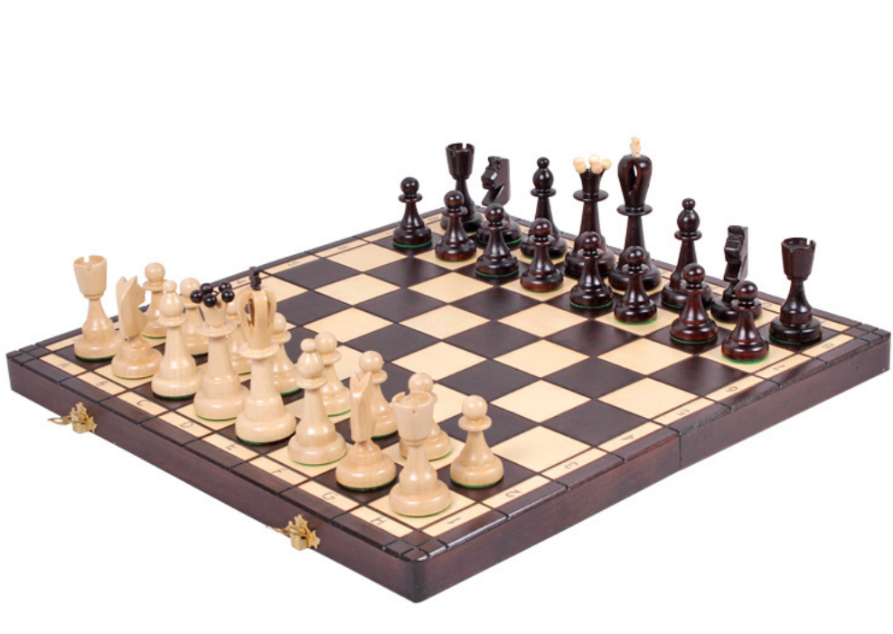 Juego de Ajedrez Virtus – Tablero Plegable de Madera 100 mm