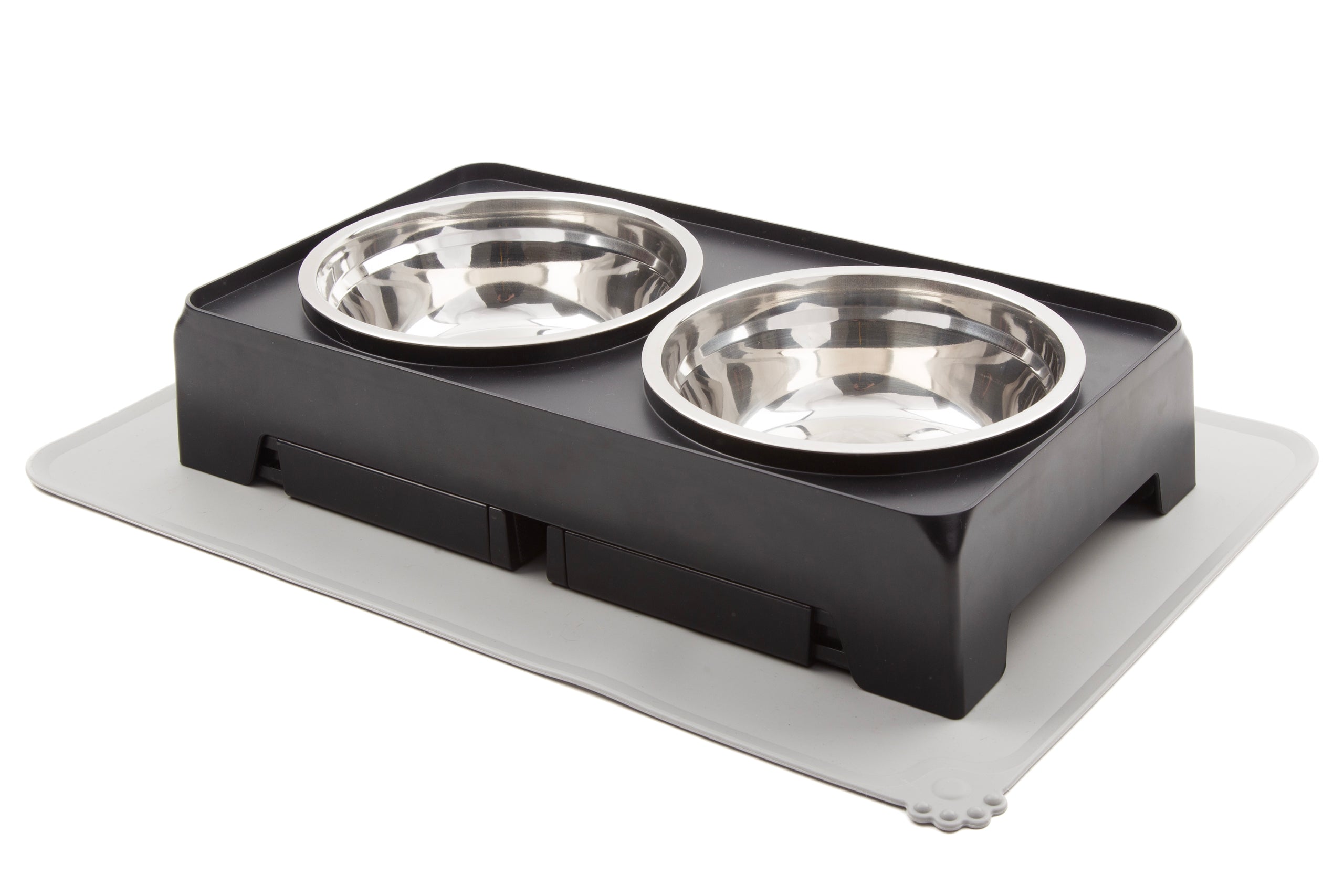 Comedero/Bebedero Ajustable 5 Alturas con Cuencos Inox y Antivoracidad – FurryGenius by FamilyGenius