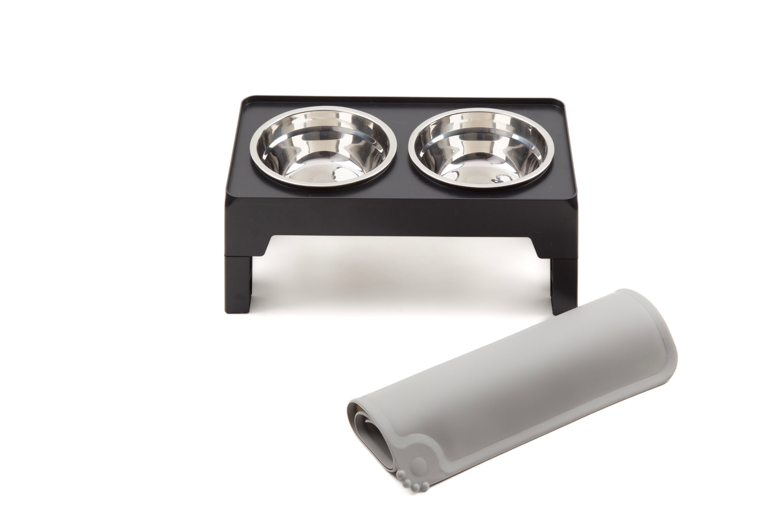 Comedero/Bebedero Ajustable 2 Alturas con Cuencos Inox – FurryGenius by FamilyGenius