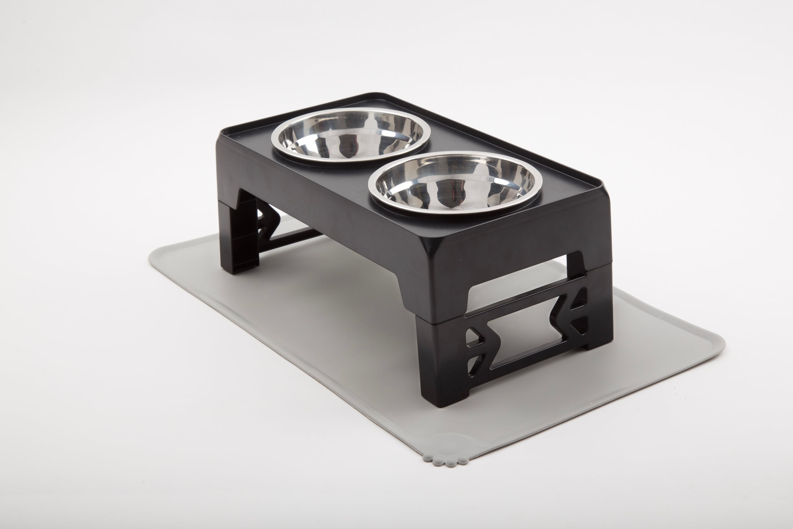 Comedero/Bebedero Ajustable 2 Alturas con Cuencos Inox – FurryGenius by FamilyGenius