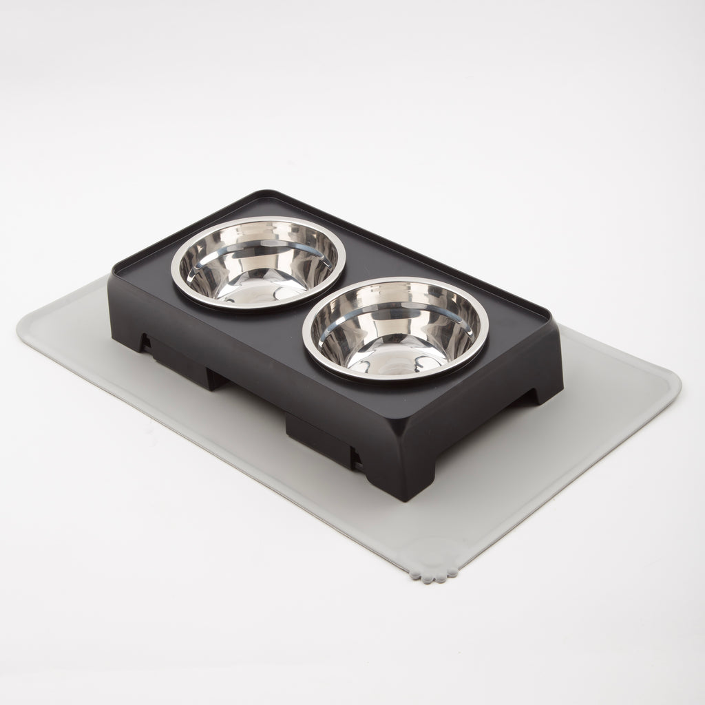 Comedero/Bebedero Ajustable 2 Alturas con Cuencos Inox – FurryGenius by FamilyGenius